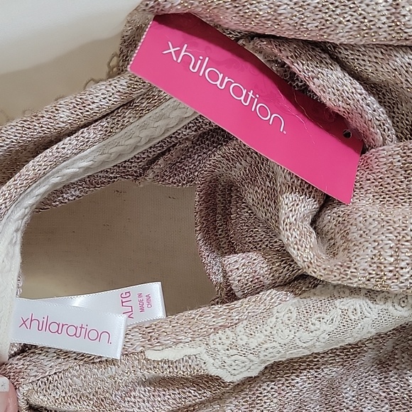 Beige Xhilaration Long Sleeve Top Lace Detail - Picture 6 of 7